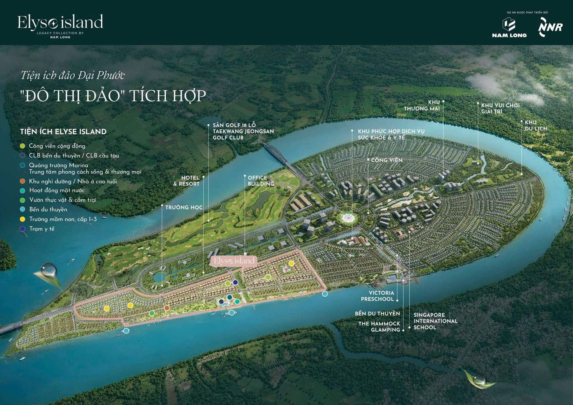 Elyse Island mở ra trải nghiệm sống thượng lưu bên sông, nơi mỗi khoảnh khắc thư giãn đều hòa cùng tầm nhìn khoáng đạt và vẻ đẹp hoàng hôn đầy cảm hứng.