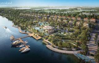 Vị trí Elyse Island nổi bật tại đảo Đại Phước, mở ra không gian sống biệt lập ven sông và kết nối thuận tiện về TP.HCM.