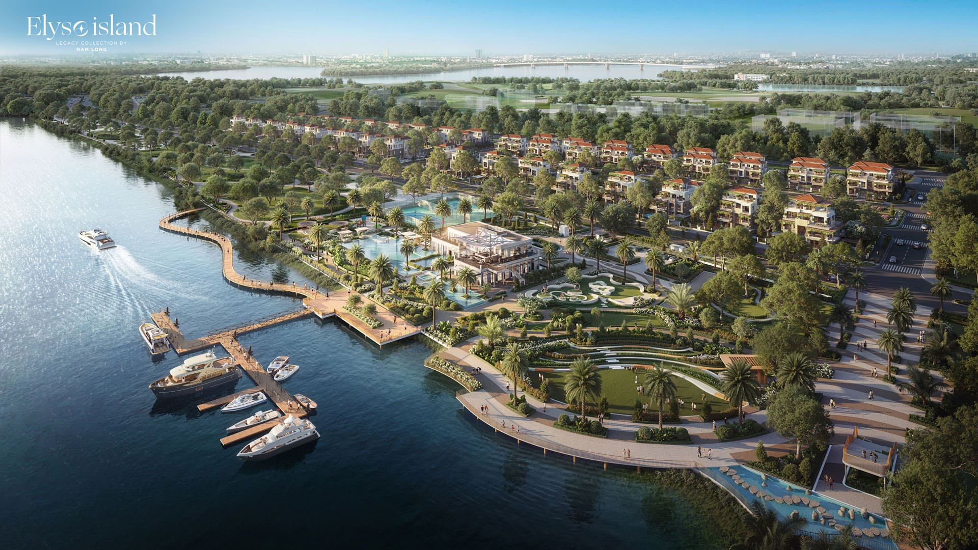 Vị trí Elyse Island nổi bật tại đảo Đại Phước, mở ra không gian sống biệt lập ven sông và kết nối thuận tiện về TP.HCM.